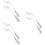 6Pcs Stainless Steel Angled Feeding Forks for Elderly Ergonomic Silver 8