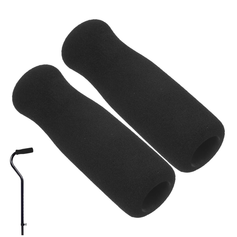 2 Pack Cane Handle Grip Covers with Cushioned NonSlip Foam for Walkers Crutches Mobility Aids