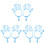 6Pcs Blue PP Golf Glove Holders Lightweight Drying Racks for Home Use 4