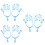 6Pcs Blue PP Golf Glove Holders Lightweight Drying Racks for Home Use 9