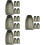 20Pcs Professional Lightweight Beekeeper Hat Olive Green Folding Net 9