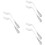 6Pcs Stainless Steel Angled Feeding Forks for Elderly Ergonomic Silver 7