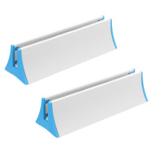 2Pcs Aluminum Alloy Desk Panel Clamps Silver for Sneeze Guard Holders