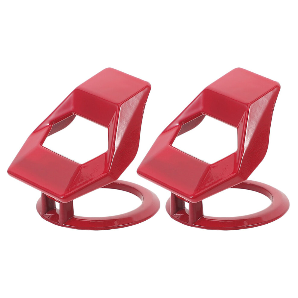 6Pcs Car Ignition Button Covers Zinc Alloy Car Interior Decoration Red 3632197208159