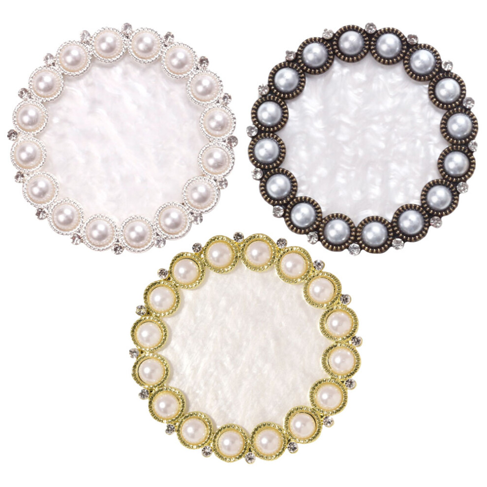Solustre 6Pcs Portable Alloy Nail Display Boards With Pearl Decoration