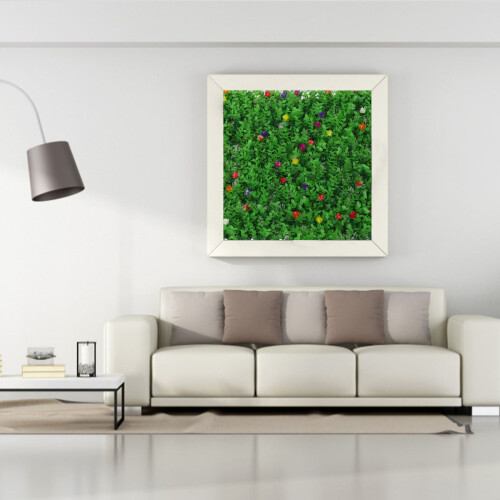1Pc Simulation Wall Turf Green Artificial Lawn Mat Durable Plastic 2
