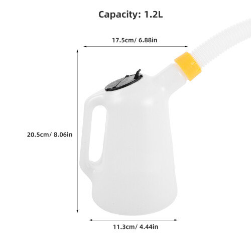 Leakproof White Oil Can with Handle for Car Engine Oil Dispensing 1