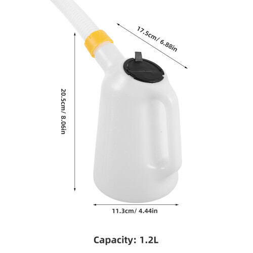 Leakproof White Oil Can with Handle for Car Engine Oil Dispensing 2