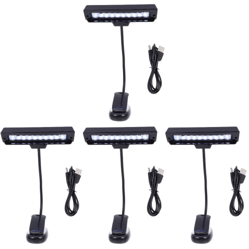 4Pcs Adjustable Clip-on Bedside Lamps LED Eye Protection Lights 1