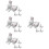 16Pcs White Ceramic Rabbit Shape Chopsticks Holder for Tableware Decor 7