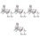 16Pcs White Ceramic Rabbit Shape Chopsticks Holder for Tableware Decor 3
