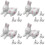 16Pcs White Ceramic Rabbit Shape Chopsticks Holder for Tableware Decor 5