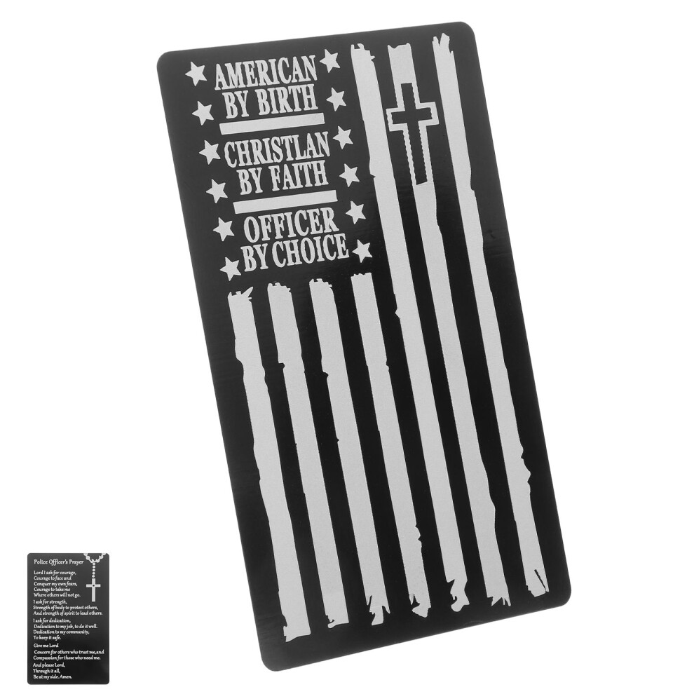 Gegraveerde Portefeuillekaart Inleg Voor Politie, Cadeau Of Afstudering-image