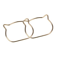 3Paren Gouden Kat Oor Tas Handvat DIY Stijlvolle Metalen Handvatten