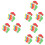 72 Pcs Small Feet Shape Stickers Removable Wall Decal For Drills Training 5