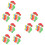 72 Pcs Small Feet Shape Stickers Removable Wall Decal For Drills Training 6