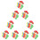 72 Pcs Small Feet Shape Stickers Removable Wall Decal For Drills Training 2