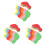 72 Pcs Small Feet Shape Stickers Removable Wall Decal For Drills Training 7