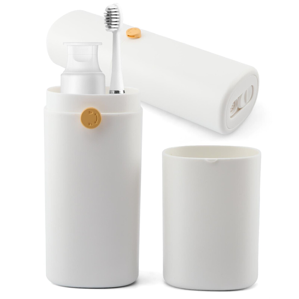 Electric Toothbrush Travel Case with Brush Head Storage, Protective Hard Shell for Camping and Trips