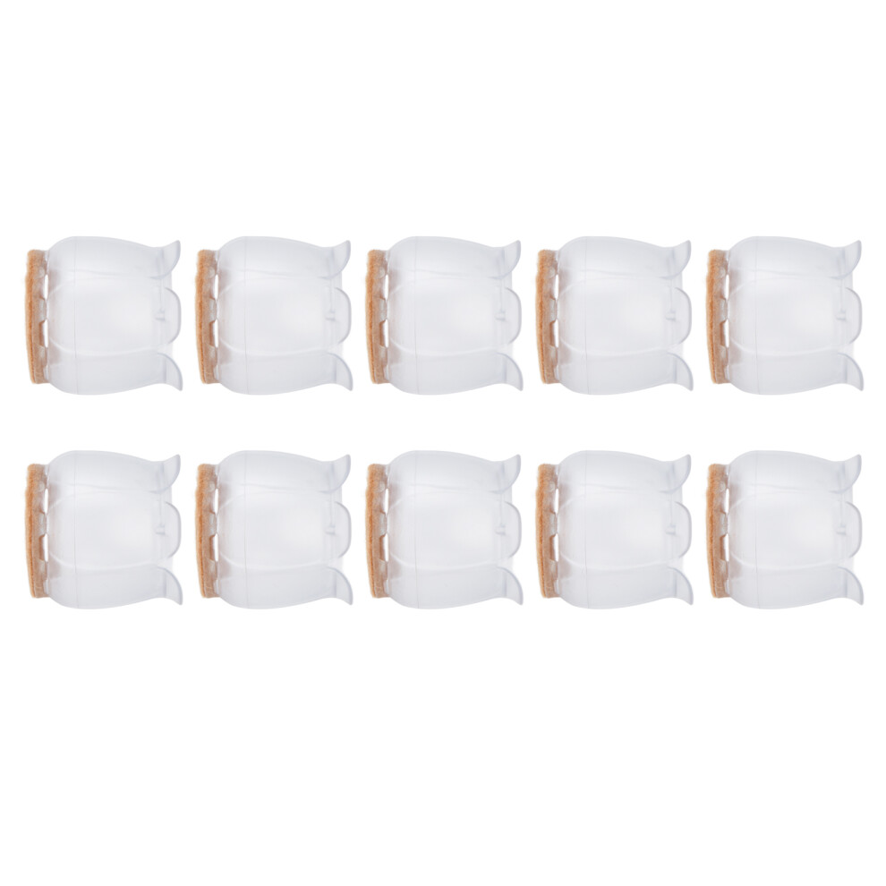 10Pcs Rubber Felt Chair Leg Floor Protectors For Office Furniture 7671390598144