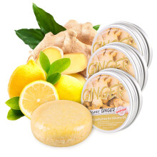 Ginger Hair Growth Shampoo Bar 3 Pcs, Natural Organic, Anti Hair Loss, Repairs and Volumizes