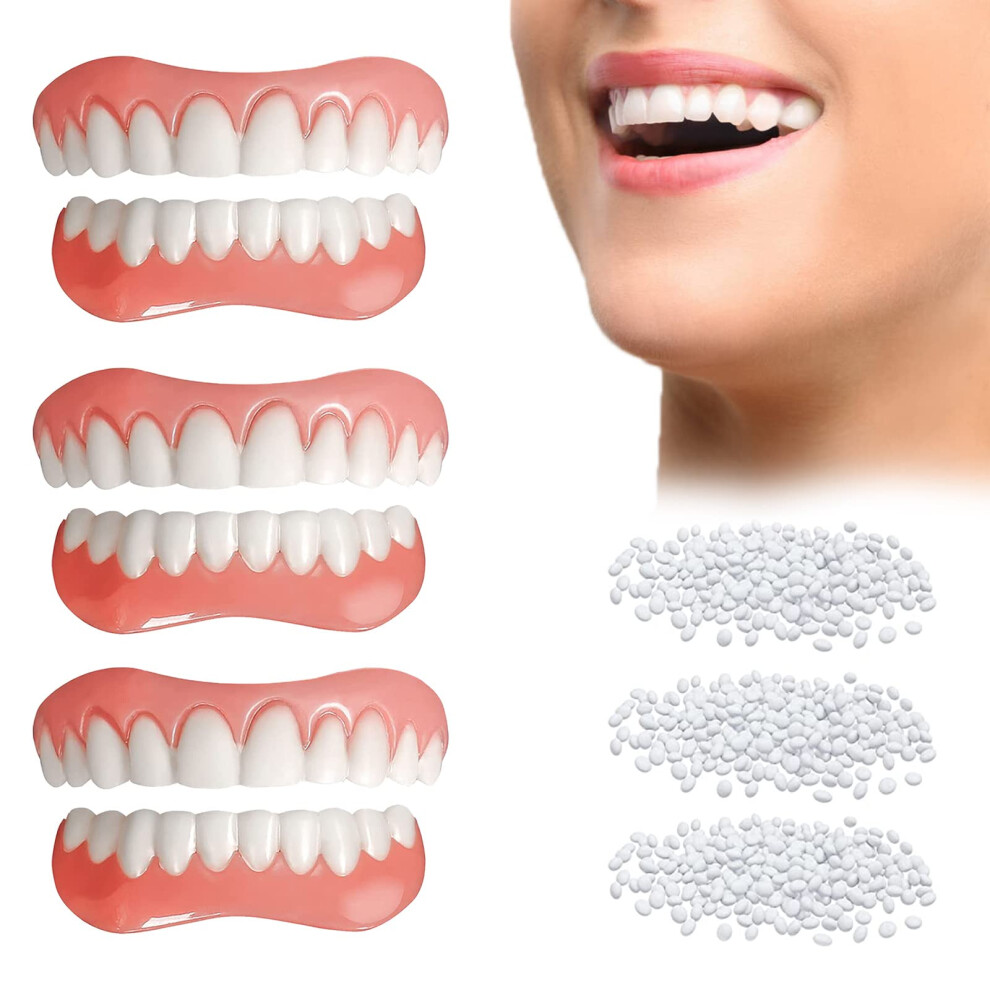 Veneers Temporary Fake Teeth Cover for Missing Teeth Instant Smile NoDrill 6 Pcs CC108