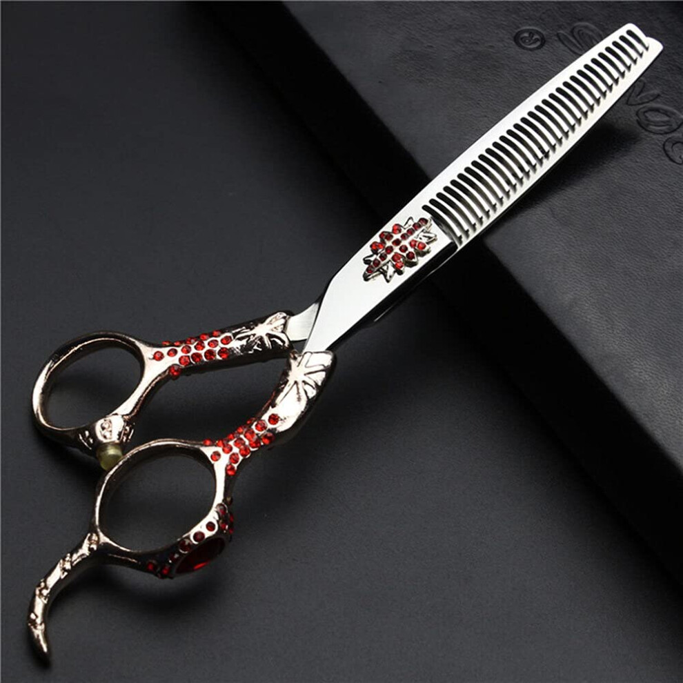 Professional Hair Cutting Scissors Set, 6 Inch Japanese Stainless Steel Salon Shears with Precision Thinning Blade