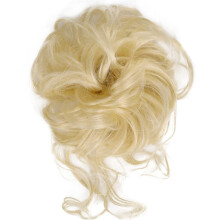 Hair Bun Extension with Natural Curly Texture, Adjustable Elastic Chignon Hair Piece for Women