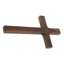 2Pcs Mini Wood Cross Ornament Dark Brown for Church Scene