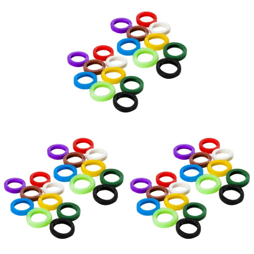 192Pièces Capuchons Clés Élastiques En Silicone Pour Tri Par Couleur 1