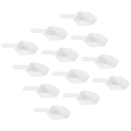 12Pcs Multipurpose White Kitchen Scoop Ice for Food Serving