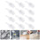 12Pcs Multipurpose White Kitchen Scoop Ice for Food Serving 8