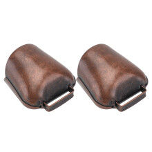 6Pcs Portable Iron Bell Hanging Decor Dark Brown for Sheep Horse Cow