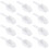 12Pcs Multipurpose White Kitchen Scoop Ice for Food Serving 9