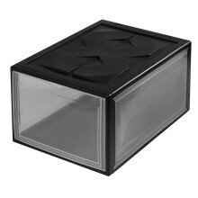 2 Pcs Plastic Shoe Box Transparent Cabinet Storage Bins For Shoes