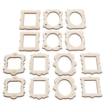 80Stk Holzrahmen DIY Bastelmaterial Für Dekoratives Foto