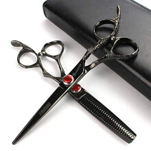Hair Cutting Scissors Set 6 Inch Japanese Stainless Steel Ultra Sharp Ergonomic Grip for Salon