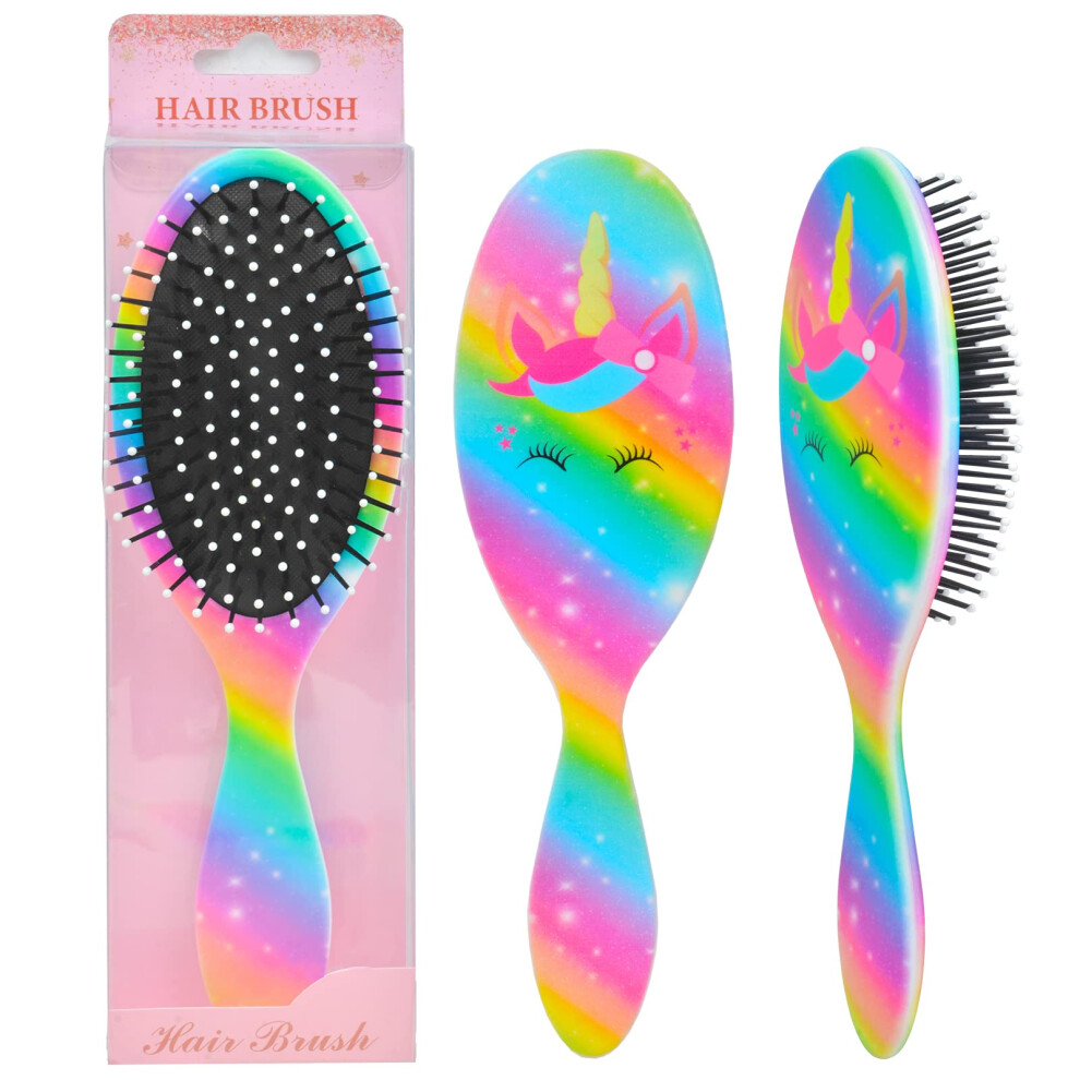 Kids Detangling Hair Brush for Curly Thick Hair Pain Comb with Gentle Scalp Massage Grip