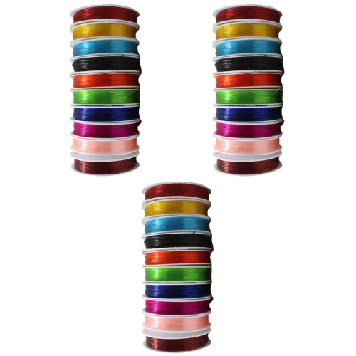 Set Of 3 Thread For Necklace Making Macrame Rope Elastic Cord 2