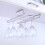 2Pcs Silver Cup Glass Holder Shelf for Wine Glass Organization 10