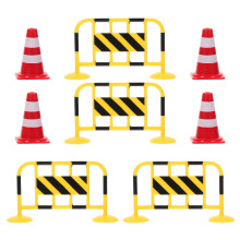 24 Pcs Street Road Barricade Miniature Traffic Cone Scene Fence