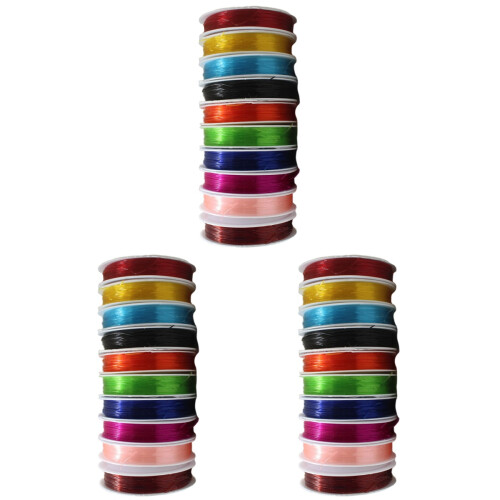Set Of 3 Thread For Necklace Making Macrame Rope Elastic Cord 1