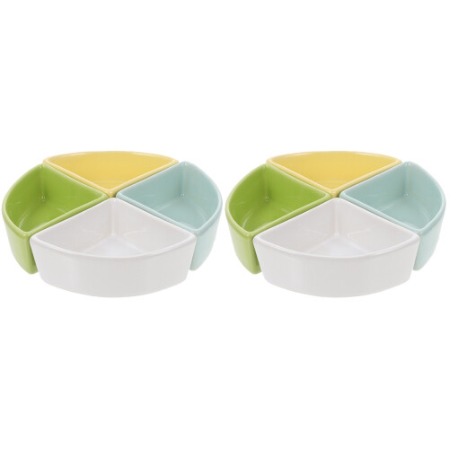 8Pcs Assorted Color Ceramic Hamster Food Bowls Small Pet Feeding Tools 2
