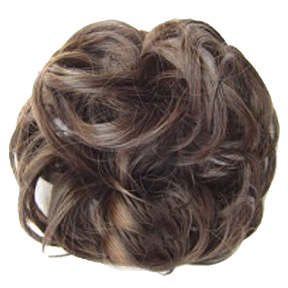Messy Hair Bun Extension for Women Curly Wavy Hairpiece Instant Volume Boost Secure Elastic Fit