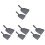 8Pcs Carbon Steel Bbq Ash Mini Dust Pan Grey Kitchen 4