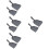 8Pcs Carbon Steel Bbq Ash Mini Dust Pan Grey Kitchen 9
