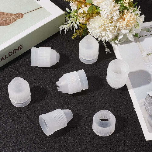 6 Pack Cake Decorating Couplers Large White Plastic Piping Bag Connectors for Easy Tip Changes 1