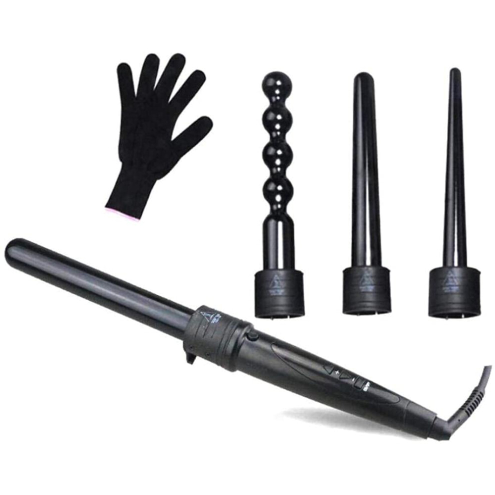 Curling Iron with Adjustable Temperature, Ceramic Coating, Fast Heating, Compact TravelFriendly Design