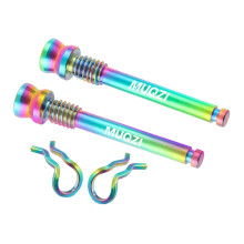 Bike Brake Caliper Pins Titanium Threaded Set for Disc Brake Pads Lightweight Colorful