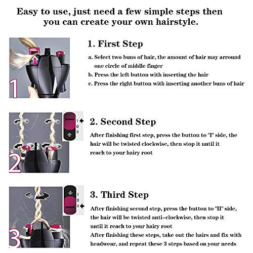 Automatic Hair Braider for Girls with OneButton Styling, Quick Braid Creation, BeginnerFriendly 2